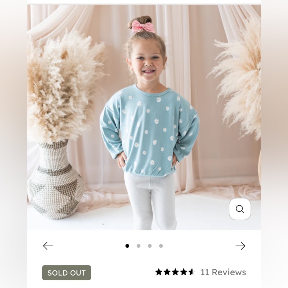 Bamboo Jersey Drop Shoulder Top Daisy